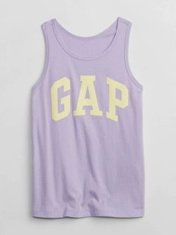 GAP - Girls Solid Round Neck Tank T-shirt - Lavender