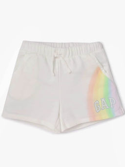 GAP - Girls Mid-Rise Regular-Fit Printed Shorts - Off White