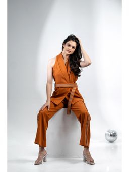 Naav - Mustard Citrine Blazer with Inner, Pant and Belt