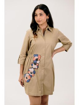 Naav - Beige Khaki Shirt Dress