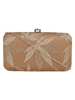 Horra - Beige Flower Clutch
