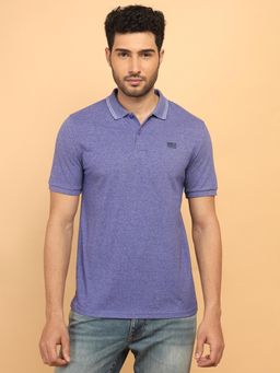 Wrangler - Men Solid Purple Collar Regular Fit Polo T-Shirt