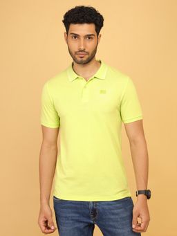 Wrangler - Men Solid Green Collar Regular Fit Polo T-Shirt