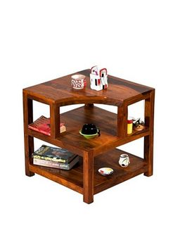 Ikiriya - Aural Sheesham Wood End Table in Pine Finish (LGO) (1 Year Warranty)