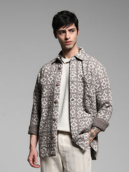 Jack & Jones - Grey Printed Jacket