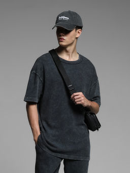 Jack & Jones - Black Solid T-Shirt
