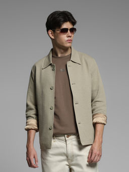 Jack & Jones - Beige Textured Jacket