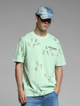 Jack & Jones - Green Printed T-Shirt