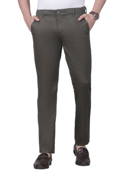 Cantabil - Olive Self Design Trouser