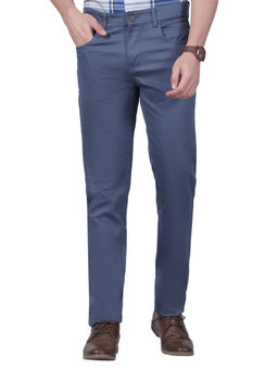 Cantabil - Blue Solid Trouser
