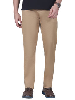 Cantabil - Khaki Self Design Trouser