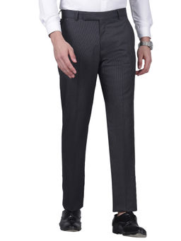 Cantabil - Grey Self Design Trouser