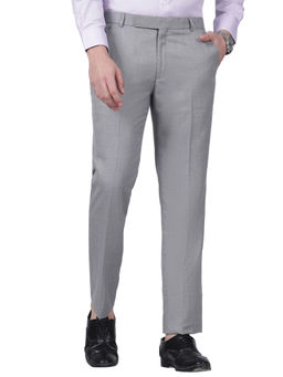 Cantabil - Grey Self Design Trouser