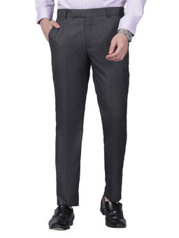 Cantabil - Black Self Design Trouser