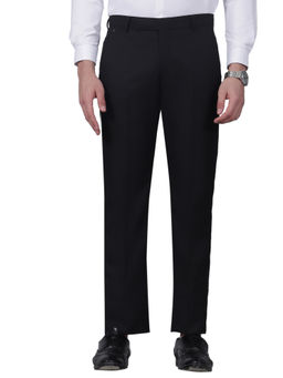Cantabil - Black Self Design Trouser