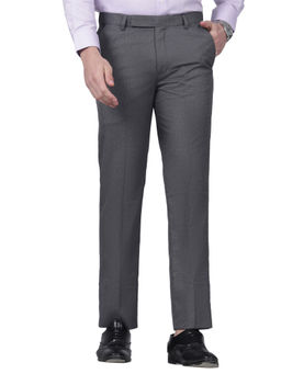 Cantabil - Grey Self Design Trouser