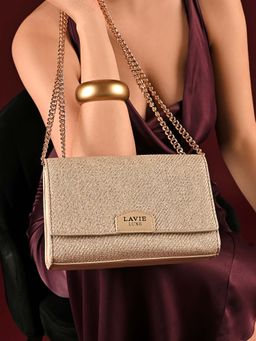 Lavie Luxe - Beige Synthetic Leather Solid Slingbag