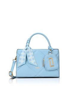 Lavie Luxe - Blue Synthetic Leather Textured Handbag with Detachable Strap