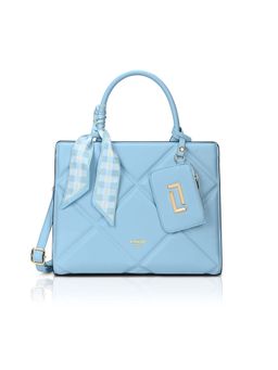 Lavie Luxe - Blue Synthetic Leather Textured Handbag with Detachable Strap