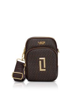 Lavie Luxe - Brown Synthetic Leather Printed Slingbag with Detachable Strap