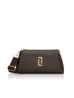 Lavie Luxe - Brown Synthetic Leather Printed Slingbag with Detachable Strap