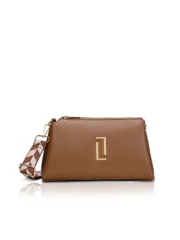 Lavie Luxe - Tan Synthetic Leather Textured Slingbag with Detachable Strap