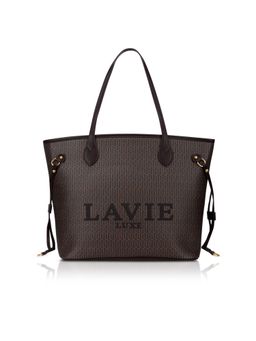 Lavie Luxe - Brown Synthetic Leather Printed Handbag