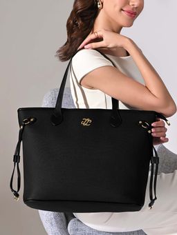 Lavie Signature - Canva Laptop Tote Bag -Black (Large)