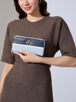 Lavie Signature - Blue Synthetic Leather Colorblock Wallet