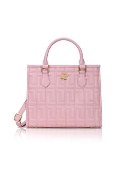 Lavie Signature - Pink Synthetic Leather Textured Handbag with Detachable Strap