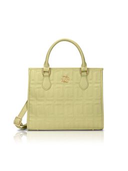 Lavie Signature - Yellow Synthetic Leather Textured Handbag with Detachable Strap