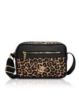 Lavie Signature - Brown Synthetic Leather Animal Print Sling Bag