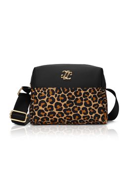 Lavie Signature - Brown Synthetic Leather Animal Print Sling Bag
