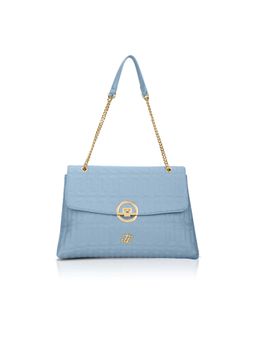 Lavie Signature - Blue Synthetic Leather Textured Handbag