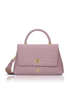 Lavie Signature - Pink Synthetic Leather Textured Slingbag with Detachable Strap