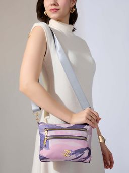 Lavie Signature - Purple Synthetic Leather Printed Slingbag