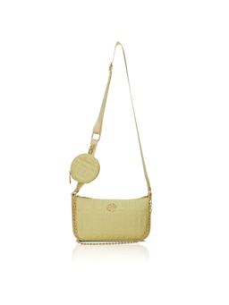 Lavie Signature - Green Synthetic Leather Textured Handbag