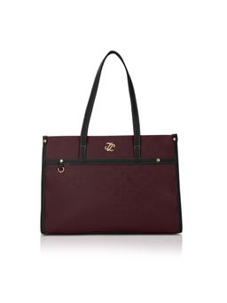 Lavie Signature - Maroon Synthetic Leather Textured Handbag