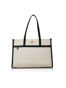 Lavie Signature - White Synthetic Leather Textured Handbag