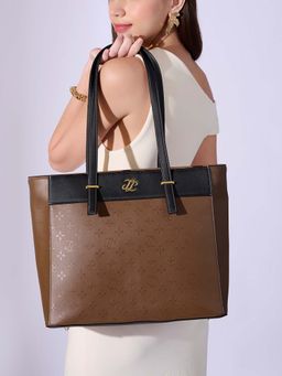 Lavie Signature - Tan Synthetic Leather Textured Handbag