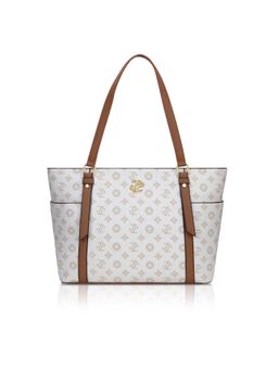 Lavie Signature - Beige Synthetic Leather Printed Handbag