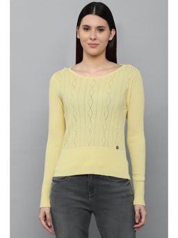 Allen Solly - Women Yellow Textured Casual Top