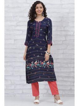 Rangriti - Blue Printed Kurta
