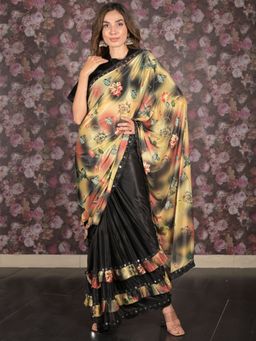 Odette - Women Multi-Color Lycra Floral Saree