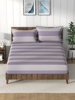 Nautica - Multi-Color Super Soft Pure Cotton Bedsheet and 2 Pillow Covers (King)