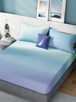 Nautica - Multi-Color Super Soft Pure Cotton Bedsheet with 2 Pillow Covers (King)
