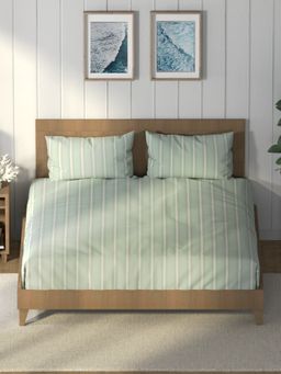 Nautica - Green Super Soft Pure Cotton Bedsheet and 2 Pillow Covers (King)