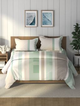 Nautica - Green Pure Cotton Double Comforter with Bedsheet and 2 Pillow Covers (Double)
