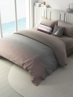 Nautica - Multi-Color Cotton Fabric Double Comforter with Bedsheet and 2 Pillow Covers (Double)
