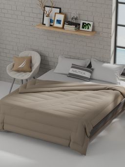 Nautica - Khaki Ultra Soft Luxurious Comforter for All Weather (Double)